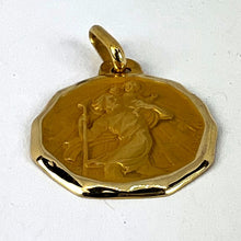 Load image into Gallery viewer, Augis Grun French Saint Christopher 18K Yellow Gold Charm Pendant
