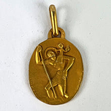 Load image into Gallery viewer, Augis Quentric French Saint Christopher 18K Yellow Gold Charm Pendant
