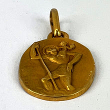 Load image into Gallery viewer, Augis Quentric French Saint Christopher 18K Yellow Gold Charm Pendant
