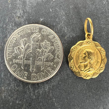 Load image into Gallery viewer, Italian UnoAErre Dio Ti Protegga God Protect You 18K Yellow Gold Charm Pendant
