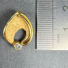 Load image into Gallery viewer, Vintage Abstract Leaf 18K Yellow Gold Diamond Pendant Necklace
