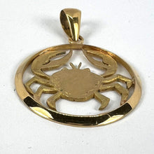 Load image into Gallery viewer, Large French 18K Yellow Gold Zodiac Cancer Crab Charm Pendant
