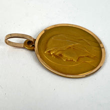 Load image into Gallery viewer, French Perriat Virgin Mary 18K Yellow Gold Religious Medal Pendant
