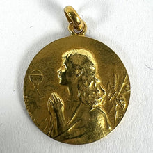 Load image into Gallery viewer, French 18K Yellow Gold Rasumny Wine and Wheat Harvest Charm Pendant
