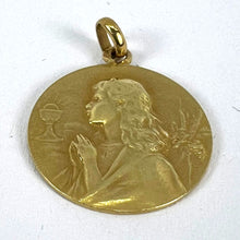 Load image into Gallery viewer, French 18K Yellow Gold Rasumny Wine and Wheat Harvest Charm Pendant
