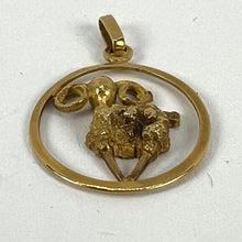 Load image into Gallery viewer, French 18K Yellow Gold Ares Sheep Ram Zodiac Charm Pendant
