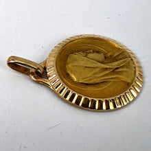 Load image into Gallery viewer, French A Rivet Virgin Mary 18K Yellow Gold Religious Medal Pendant
