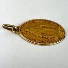 Load image into Gallery viewer, French Augis Virgin Mary Miraculous Medal 18K Yellow Gold Charm Pendant
