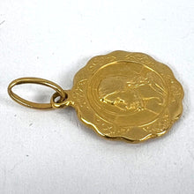 Load image into Gallery viewer, Italian UnoAErre Dio Ti Protegga God Protect You 18K Yellow Gold Charm Pendant
