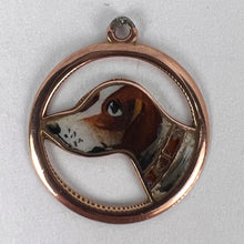 Load image into Gallery viewer, French Beagle Dog 12 Karat Rose Gold Enamel Charm Pendant
