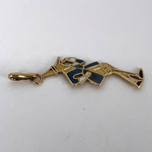 Load image into Gallery viewer, French Pinocchio 9 Karat Yellow Gold Enamel Charm Pendant
