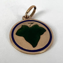 Load image into Gallery viewer, Ivy Leaf 9 Karat Rose Gold Enamel Love Charm Pendant
