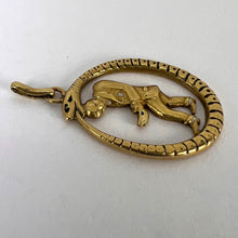 Load image into Gallery viewer, Ouroboros Serpent Snake Man 18K Yellow Gold Enamel Charm Pendant
