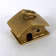 Load image into Gallery viewer, 18K Yellow Gold Ski Chalet Cabin Lodge Charm Pendant
