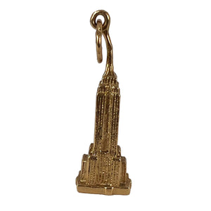Empire State Building New York 14K Yellow Gold Charm Pendant