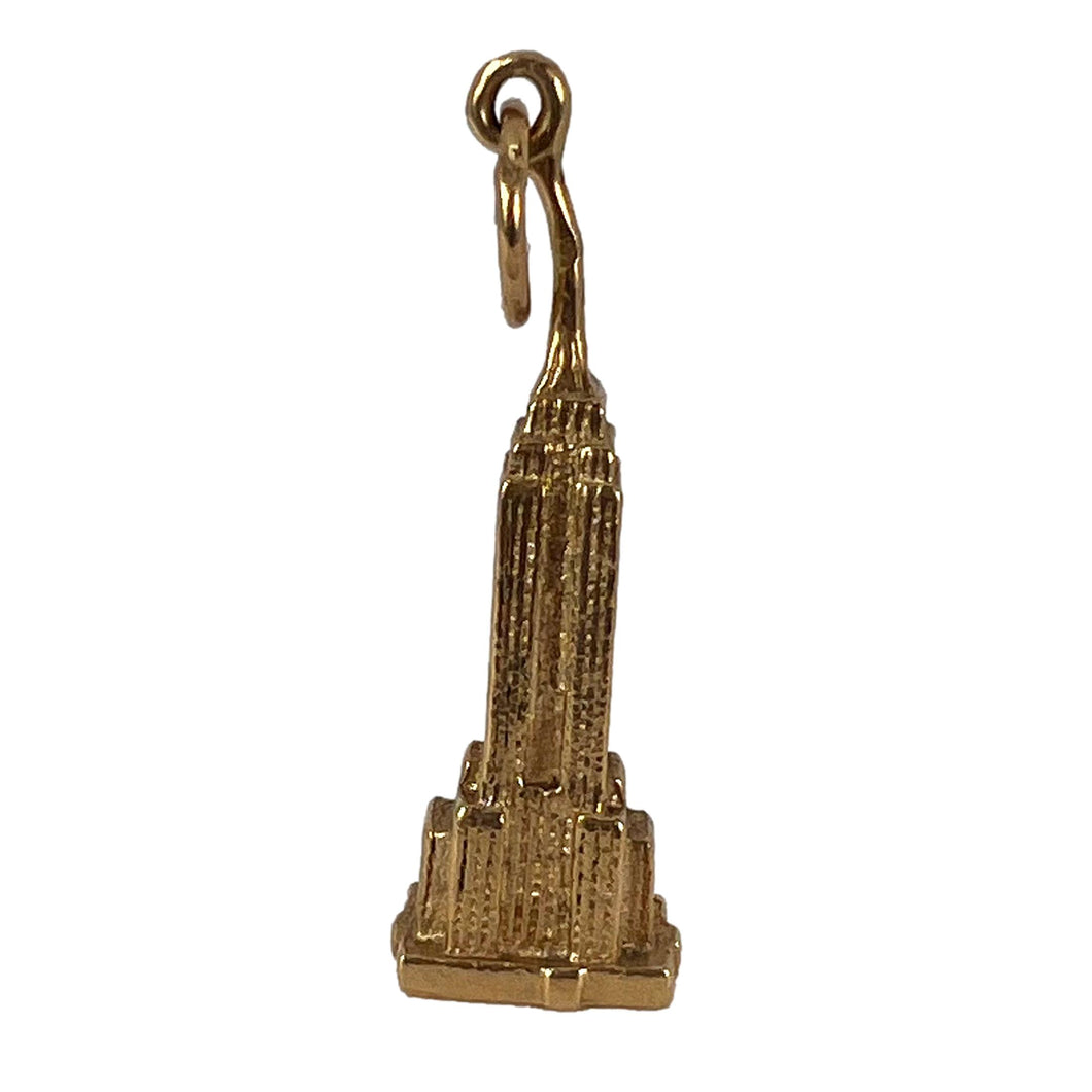 Empire State Building New York 14K Yellow Gold Charm Pendant