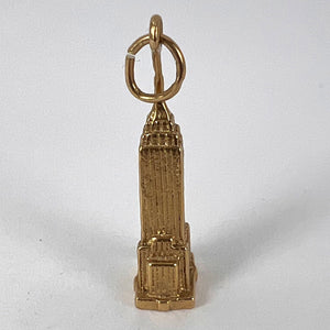 Empire State Building New York 14K Yellow Gold Charm Pendant