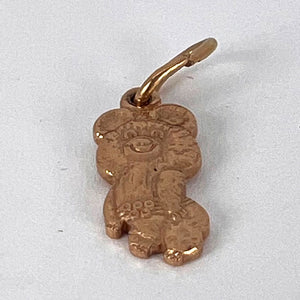 14 Karat Yellow Gold Teddy Bear Charm Pendant