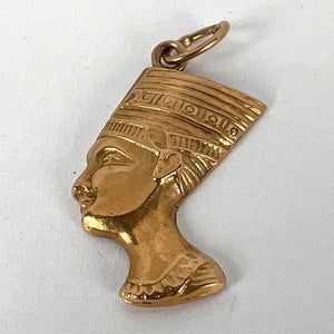 18K Yellow Gold Nefertiti Charm Pendant