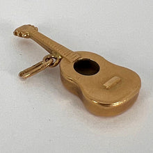 Load image into Gallery viewer, French Guitar 18K Yellow Gold Charm Pendant
