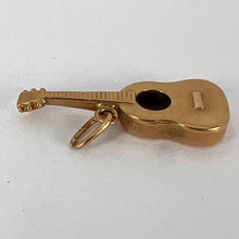 Load image into Gallery viewer, French Guitar 18K Yellow Gold Charm Pendant
