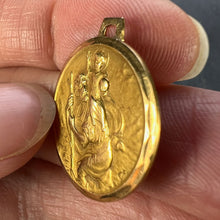 Load image into Gallery viewer, Vintage French St Christopher 18K Yellow Gold Charm Pendant Medal
