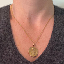Load image into Gallery viewer, French Sacred Heart Madonna Child Rolled 18K Yellow Gold Filled Charm Pendant
