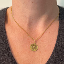 Load image into Gallery viewer, Italian Scorpio Starsign Zodiac 18K Yellow Gold Charm Medal Pendant
