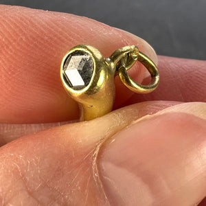 Cornicello Lucky Horn 18K Yellow Gold Diamond Charm Pendant