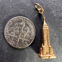 Load image into Gallery viewer, Empire State Building New York 14K Yellow Gold Charm Pendant

