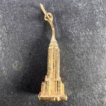 Load image into Gallery viewer, Empire State Building New York 14K Yellow Gold Charm Pendant
