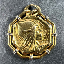 Load image into Gallery viewer, French Vernier Vercingetorix Gaul 18K White Yellow Gold Charm Pendant
