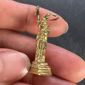Statue of Liberty New York USA 14K Yellow Gold Charm Pendant