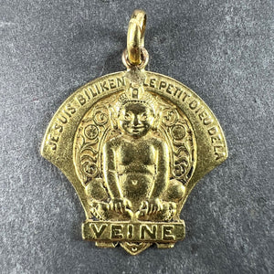 French Biliken Elf 18K Yellow Gold Good Luck Protection Charm Pendant