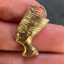 Load image into Gallery viewer, 18K Yellow Gold Nefertiti Charm Pendant
