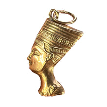 Load image into Gallery viewer, 18K Yellow Gold Nefertiti Charm Pendant
