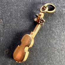 Load image into Gallery viewer, French Violin 18K Yellow White Gold Charm Pendant
