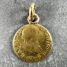 Load image into Gallery viewer, 1788 Madrid Spain Charles III 1/2 Escudo Doubloon Coin Yellow Gold Charm Pendant
