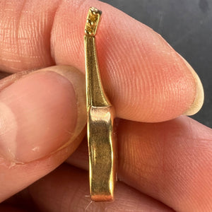 French Guitar 18K Yellow Gold Charm Pendant