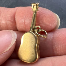 Load image into Gallery viewer, French Guitar 18K Yellow Gold Charm Pendant
