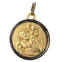 Load image into Gallery viewer, Vintage French Grun Perroud St Christopher 18K Yellow Gold Charm Pendant
