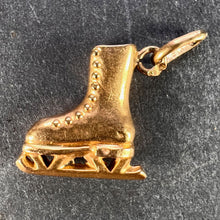 Load image into Gallery viewer, 18K Yellow Gold Ice Skate Skating Charm Pendant
