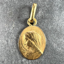 Load image into Gallery viewer, French Emile Dropsy Virgin Mary 18K Yellow Gold Medal Pendant Charm
