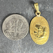 Load image into Gallery viewer, Arnault Art Nouveau French Madonna and Child 18K Yellow Gold Medal Pendant
