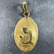 Load image into Gallery viewer, Arnault Art Nouveau French Madonna and Child 18K Yellow Gold Medal Pendant
