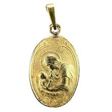 Load image into Gallery viewer, Arnault Art Nouveau French Madonna and Child 18K Yellow Gold Medal Pendant
