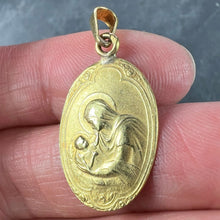 Load image into Gallery viewer, Arnault Art Nouveau French Madonna and Child 18K Yellow Gold Medal Pendant
