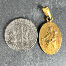 Load image into Gallery viewer, French Arnault Madonna and Child Sacred Heart 18K Yellow Gold Medal Pendant
