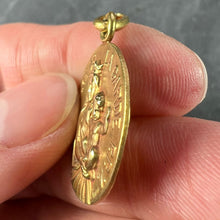 Load image into Gallery viewer, French Notre Dame de La Garde Marseille Madonna 18 Karat Yellow Gold Medal Charm Pendant
