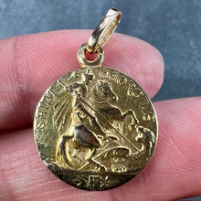 Load image into Gallery viewer, French St George and the Dragon 18K Yellow Gold Medal Pendant
